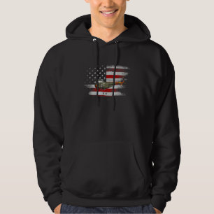 H 19 Helicopter Usa Flag Helicopter Pilot Men Wom Hoodie