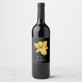 H. Across The Miles Daylily - Lable Wine Label