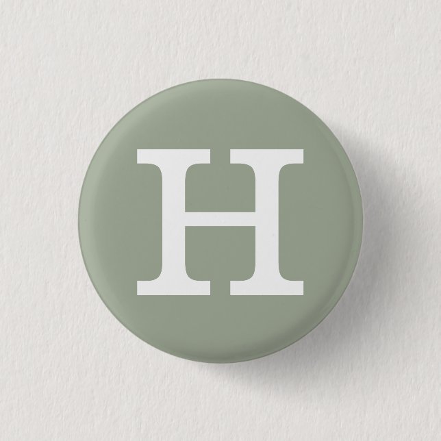"H"' Alphabet Collectible (#8) Pinback Button (Front)