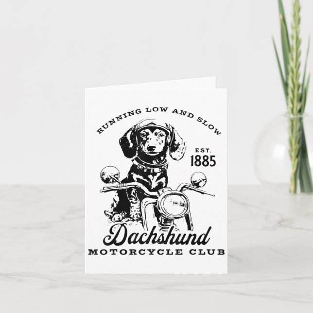 H&amp;h New Life Clothing Uni-adults Dachshund Mot Card (Front)