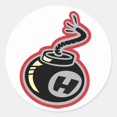 H-bomb Classic Round Sticker