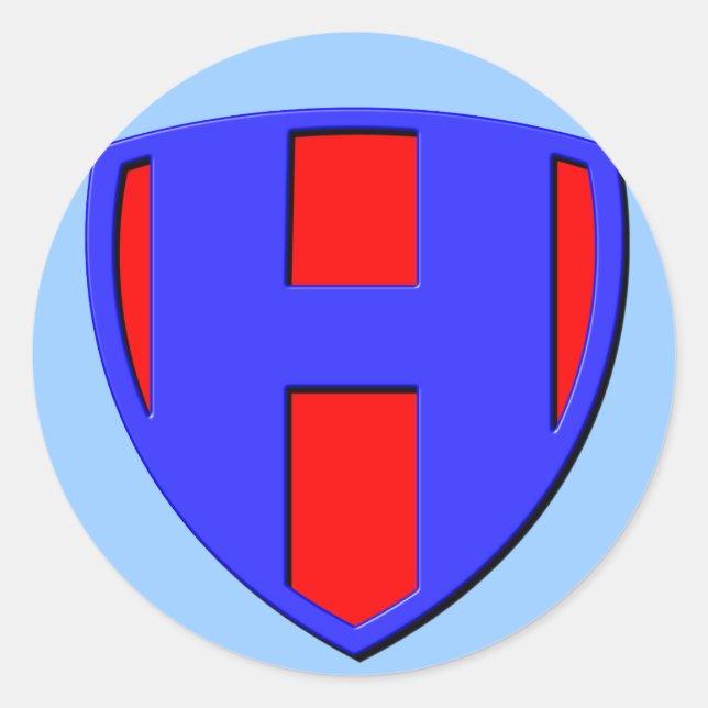 H CLASSIC ROUND STICKER (Front)