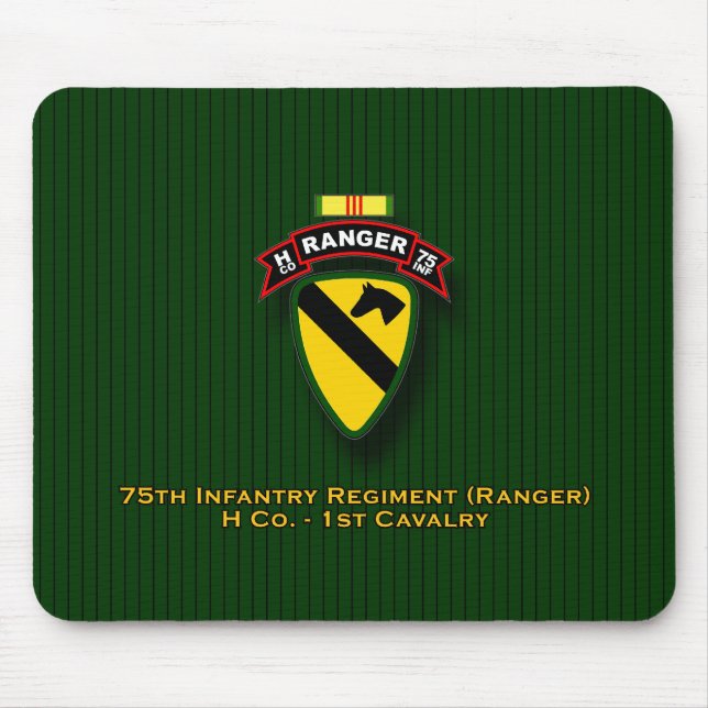 H Co, 75th Infantry - Rangers - 1st Cav - Vietnam Mouse Pad (Front)