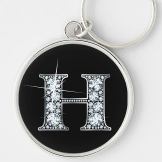 "H" Diamond Bling Keychain