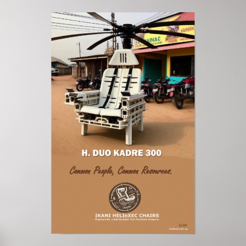 H Duo Kadre 300 Chair Smaller Poster AI Art