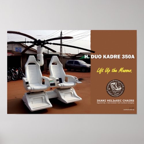 H Duo Kadre 350A Chair Smaller Poster AI Art