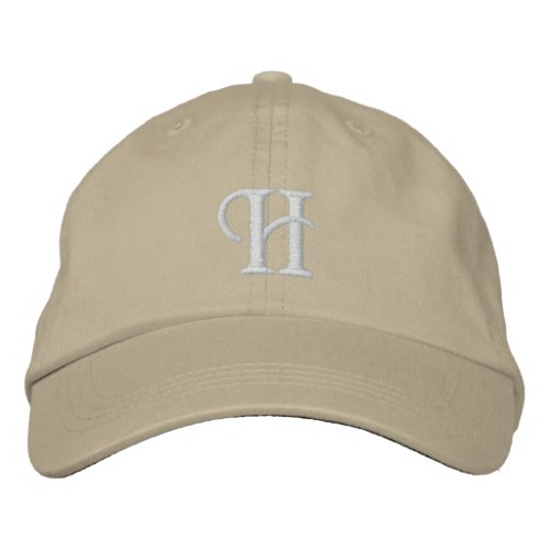 H EMBROIDERED BASEBALL CAP