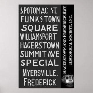H&F Railway Roll Sign Destination Poster