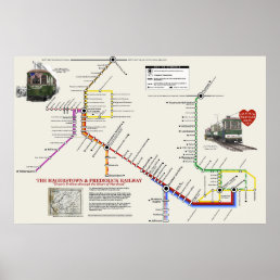 H&amp;F Trolley &quot;Metro&quot; Style Map Poster