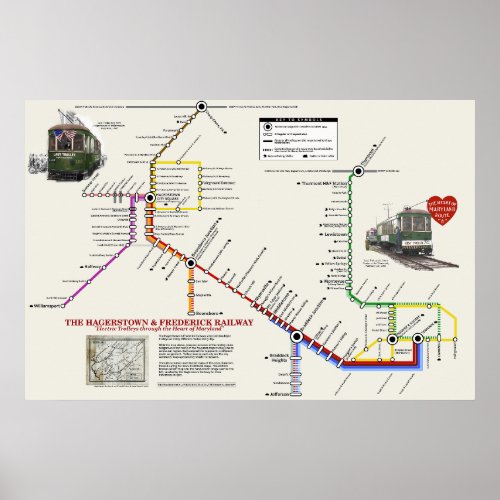 HF Trolley Metro Style Map Poster