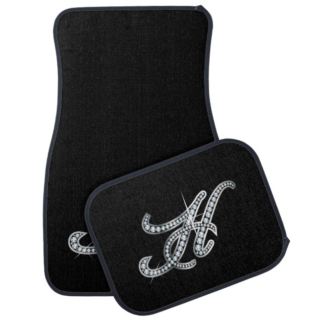 H Faux-"Diamond Bling" Car Mat (Set)