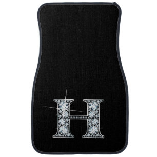 H Faux-Diamond Bling Car Mat