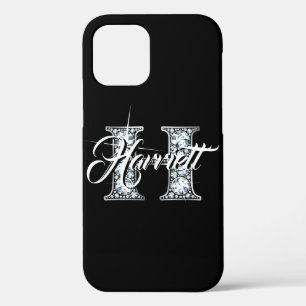 H Faux Diamond Bling Monogram iPhone 12 Pro Case