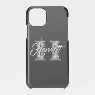 H Faux Diamond Bling Monogram iPhone 11 Pro Case
