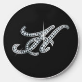 H Faux "Diamond Bling" Wireless Charger (Front)