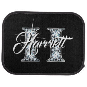 H Faux Diamond Monogram Car Floor Mat