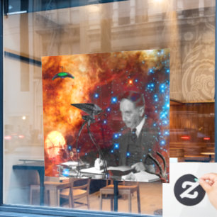 H.G.Wells Science Fiction  Window Cling
