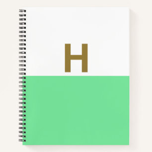 H Gold Initial Notebook