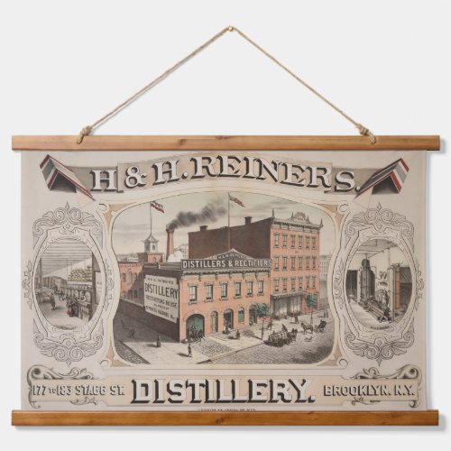 H H Reiners Distillery Building In Brooklyn Ny Hanging Tapestry