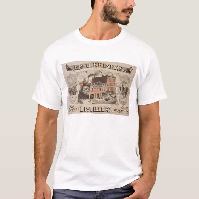 H.& H. Reiners Distillery Building In Brooklyn, Ny T-Shirt (Front)