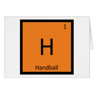 H - Handball Sport Chemistry Periodic Table Symbol Cards