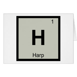 H - Harp Music Chemistry Periodic Table Symbol Cards