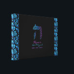 H - Hey Hebrew Letter Bat Mitzvah Sign-In Board Canvas Print<br><div class="desc">WELCOME to my store! 
All my designs are ONE-OF-A-KIND original pieces of artwork designed by me! You can only find them here! I can customize this invite in any way,  just email me at Marlalove@hotmail.com</div>