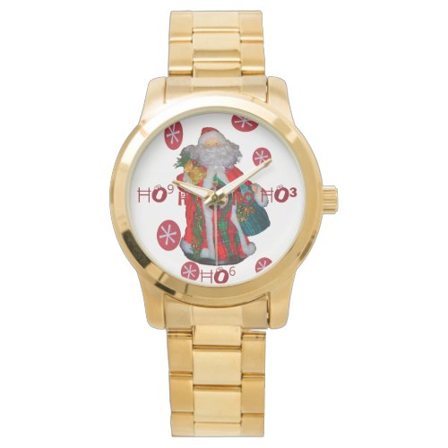 H HoHoHo Santa Time Custom Graphics art design Watch