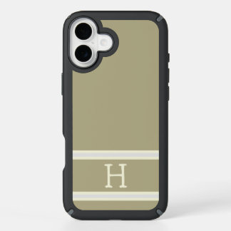 H | Honest Harmony — Sage Green & White Script iPhone 16 Plus Case
