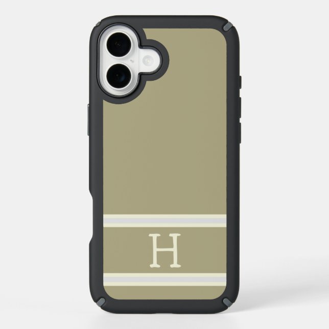 H | Honest Harmony — Sage Green & White Script  Speck iPhone Case (Front)