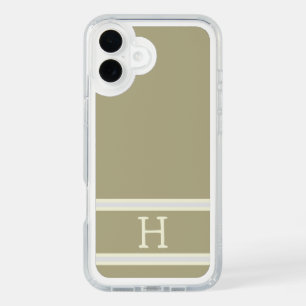 H Honest Harmony — Sage Green & White Script iPhone 16 Plus Case