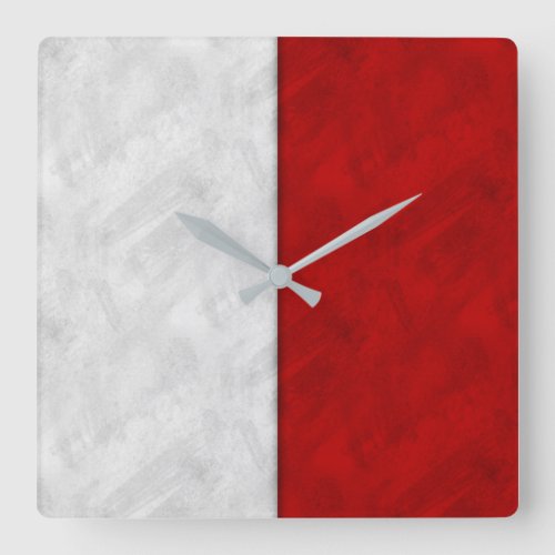 H Hotel Watercolor Nautical Signal Maritime Flag Square Wall Clock