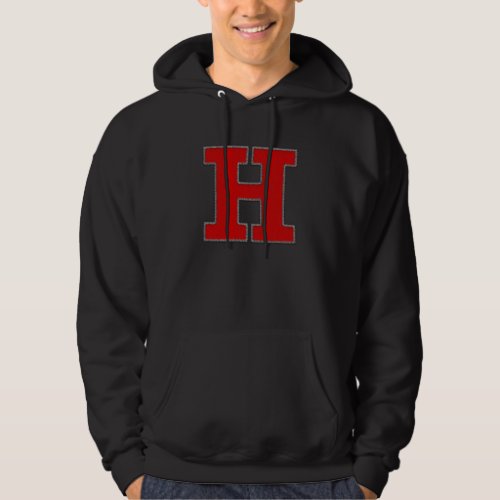 H _ Initial Letter Patch   Hoodie