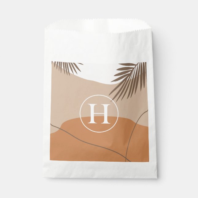H - Initial Monogram Letter H Abstract Design Favor Bag (Front)