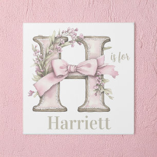 H is for Custom Name Whimsical Letter Art