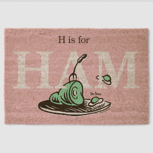 "H is for HAM"   Alphabet Design Fiber Doormat