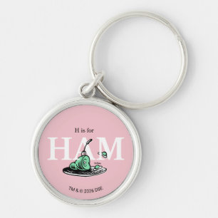 "H is for HAM"   Alphabet Design Keychain