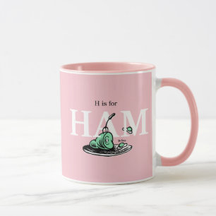"H is for HAM"   Alphabet Design Mug