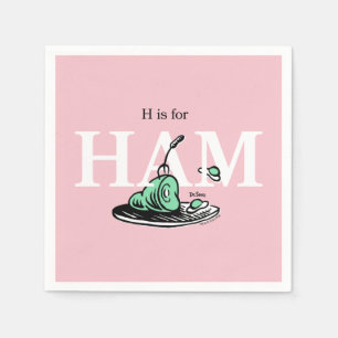 "H is for HAM" Alphabet Design Napkins
