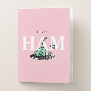 "H is for HAM"   Alphabet Design Pocket Folder
