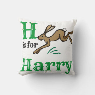 H is for Harry baby boy Throw Pillow