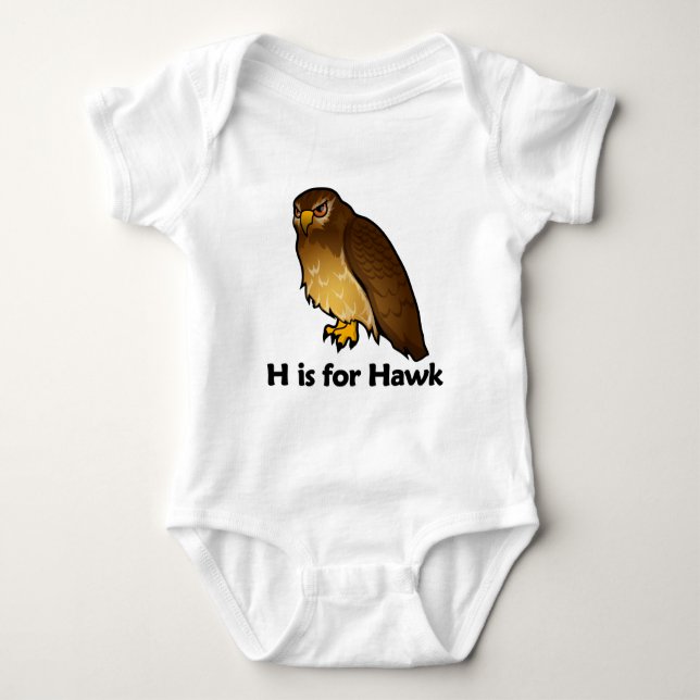 H is for Hawk Baby Bodysuit (Front)