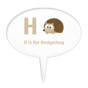 H is for Hedgehog Cake Topper