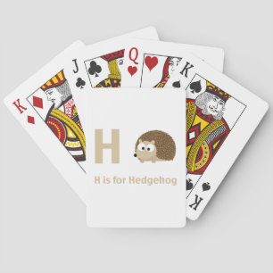 H is for Hedgehog Poker Cards