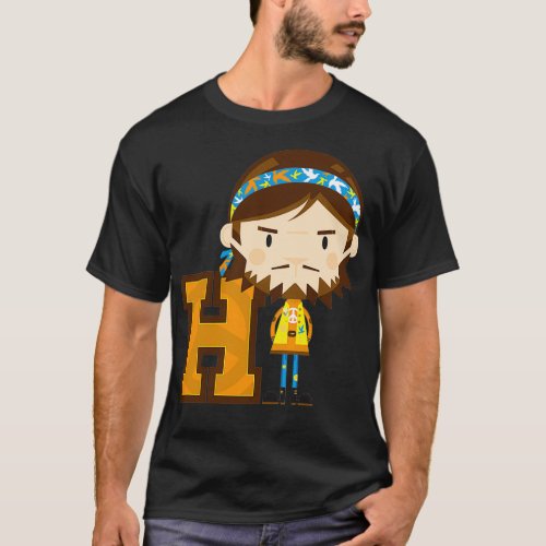 H is for Hippie Educational Illustration T_Shirt