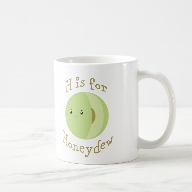 H is for Honeydew Coffee Mug (Right)