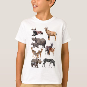 H is for Hoofstock Illustration Diverse Hoofed Mam T-Shirt