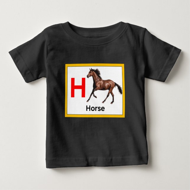 H is for Horse Baby T-Shirt (Front)