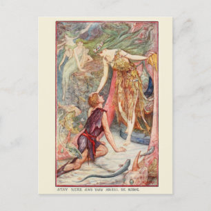 H J Ford Vintage Illustration Mermaid Kingdom Postcard