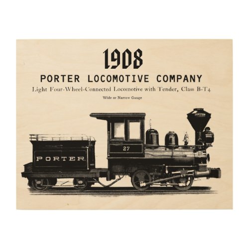 H K Porter Locomotive Company Class BT4 Wood Wall Decor